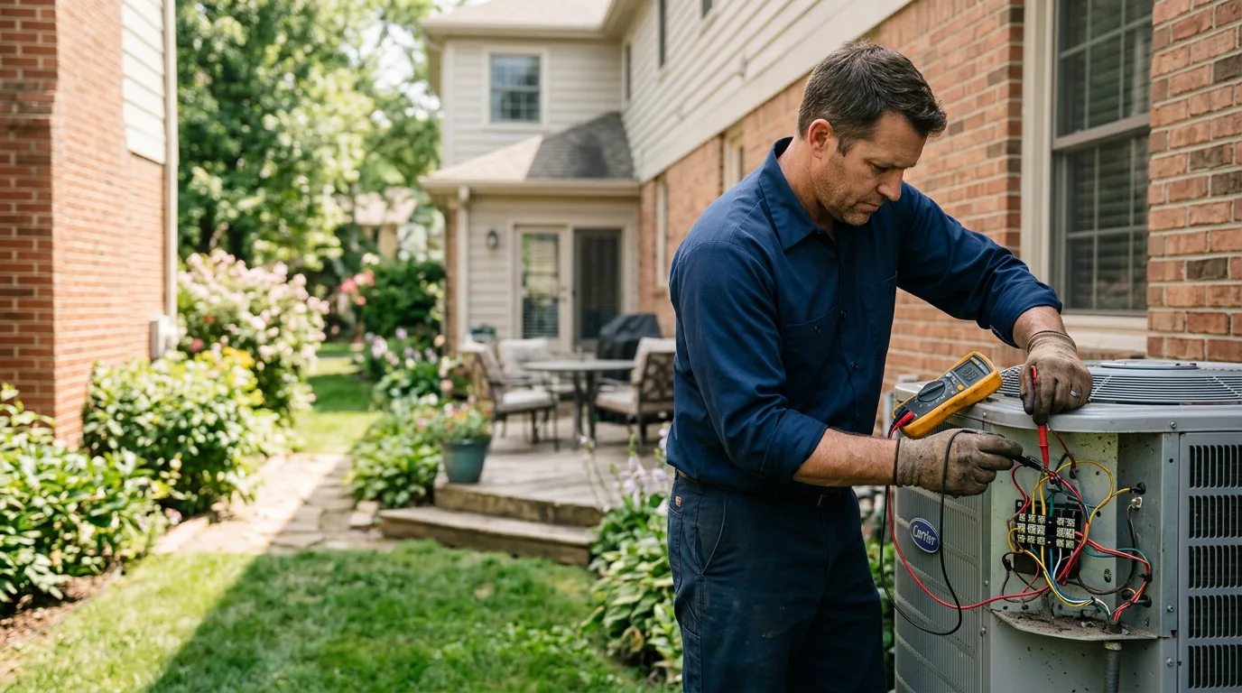 HVAC technician working near Dubois, IN